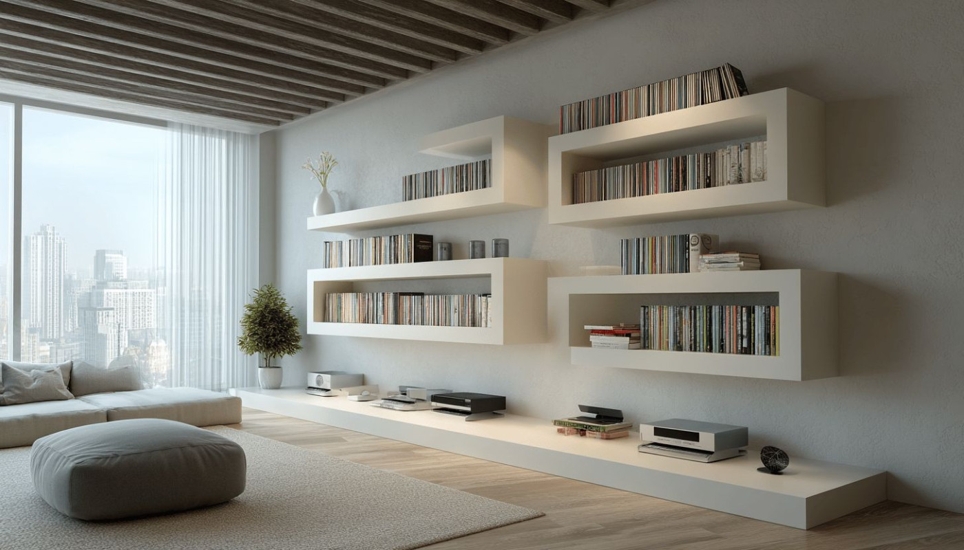 Comment intégrer des étagères murales pour CD dans une décoration moderne