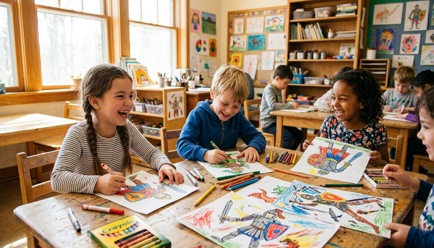 Comment stimuler la créativité des enfants avec des dessins de combattants ?